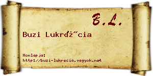 Buzi Lukrécia névjegykártya
